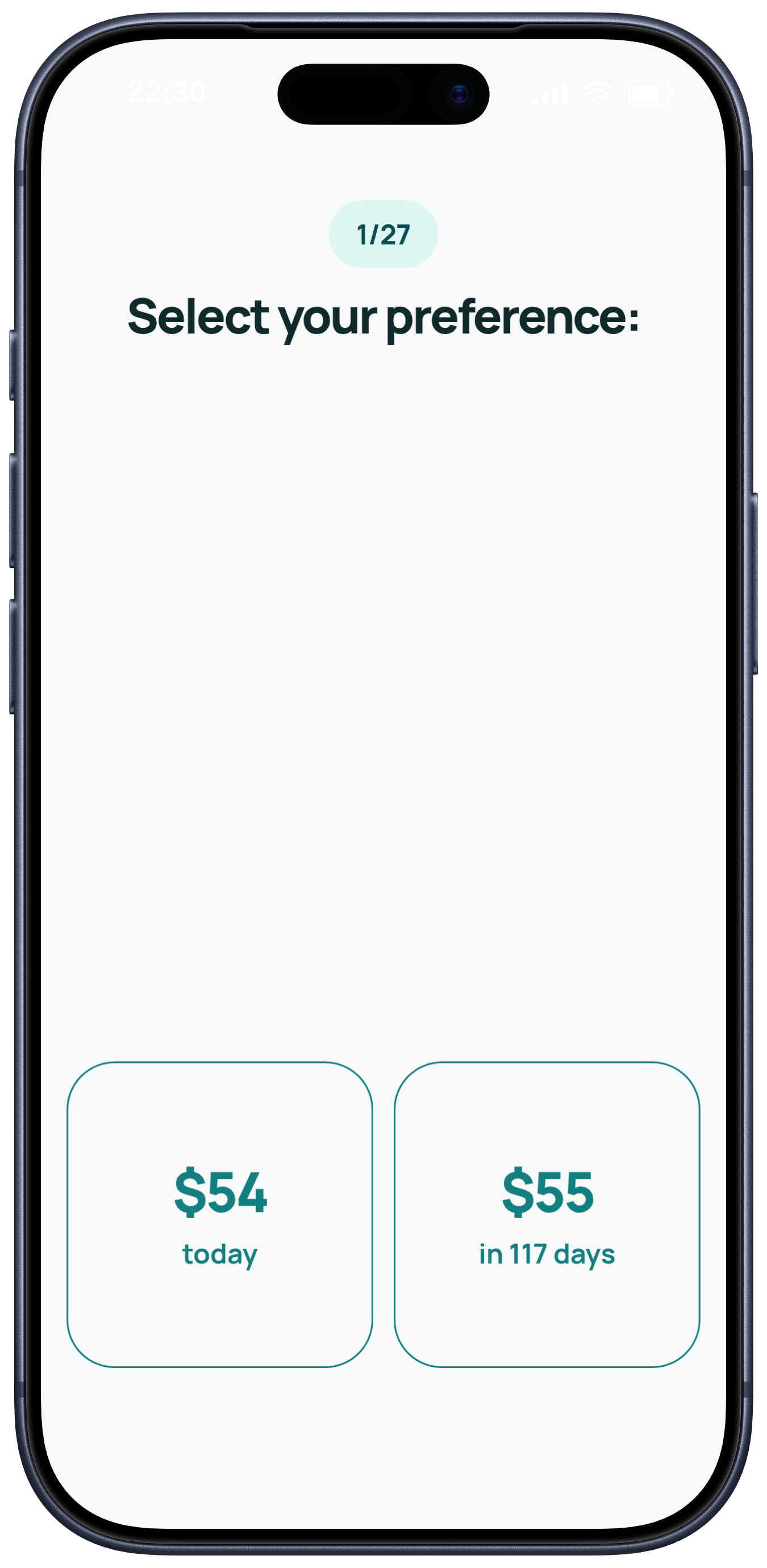 CheckCog mobile app reward preference task